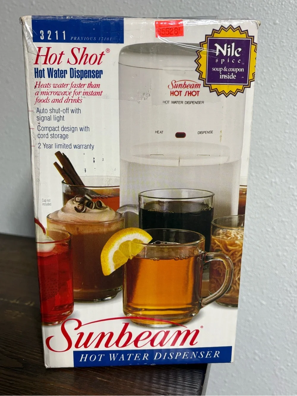 New/1994 Sunbeam - Oster Hot Shot Hot Water Dispenser Model #3211 NOS/Vintage